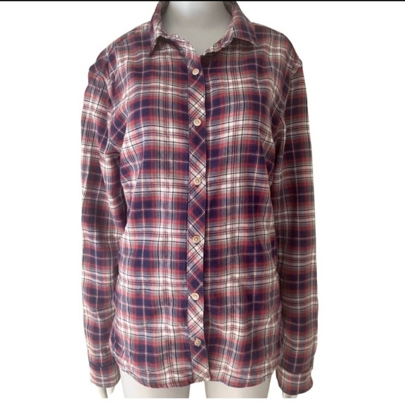 CALIFORNIA TAILOR No. 1 Flannel Button Up Shirt Plaid 100% Cotton Soft Size L - Picture 13 of 13